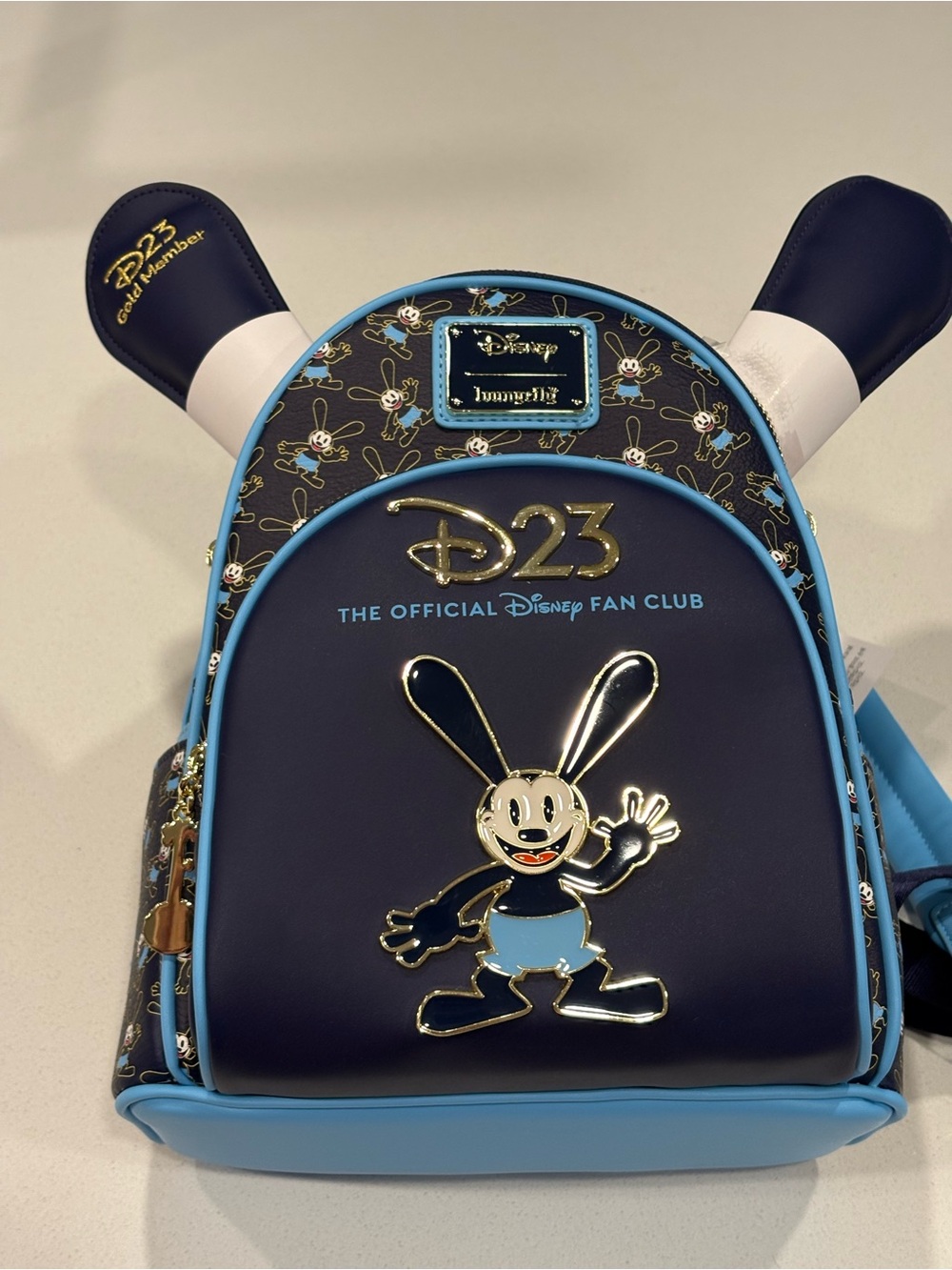 Loungefly D23 Oswald Navy and Light Blue Mini Backpack